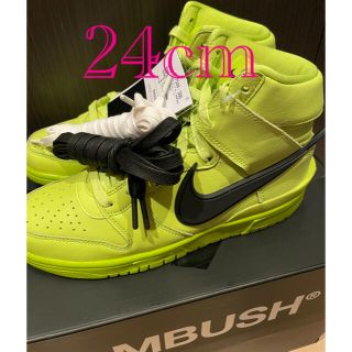 ナイキ(NIKE)のAMBUSH × NIKE DUNK HIGH “FLASH LIME”(スニーカー)