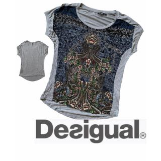 デシグアル(DESIGUAL)のDesigual デシグアル カットソー ラインストーン スペイン製(カットソー(半袖/袖なし))