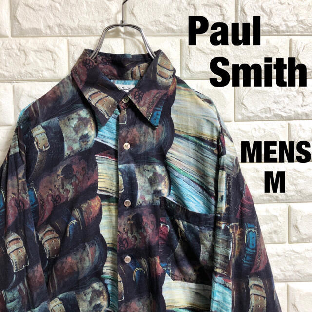 ポールスミス クレイジーシャツ 長袖総柄シャツ メンズMサイズ シャツ