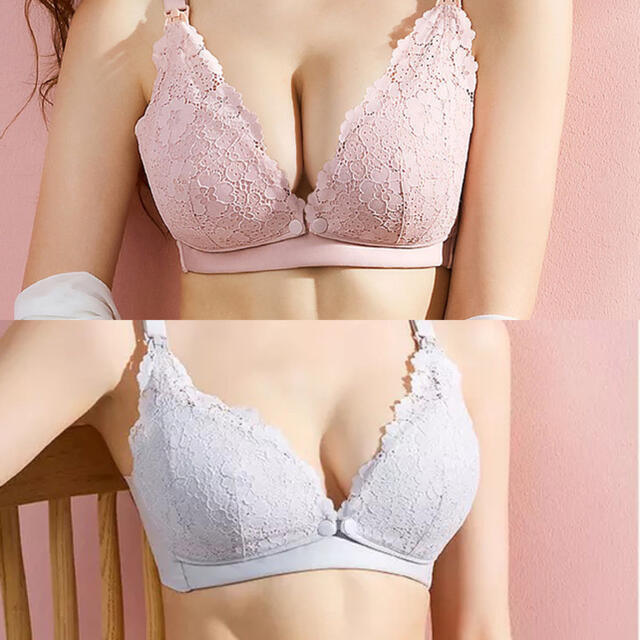 ♡B1006♡ 2枚セット 授乳ブラ マタニティ ノンワイヤー 下着 キッズ/ベビー/マタニティのマタニティ(マタニティ下着)の商品写真