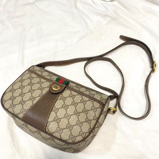 グッチ(Gucci)の【美品】GUCCI グッチ ショルダーバッグ オールド GG ポシェット 総柄(ショルダーバッグ)