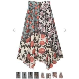 アメリヴィンテージ(Ameri VINTAGE)のAmeri Vintage HANNA IRREGULAR HEM SKIRT(ひざ丈スカート)