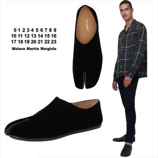 マルタンマルジェラ(Maison Martin Margiela)のメゾンマルジェラ】TABI シューズ バブーシュ ベルベット 41 ローファー(スリッポン/モカシン)