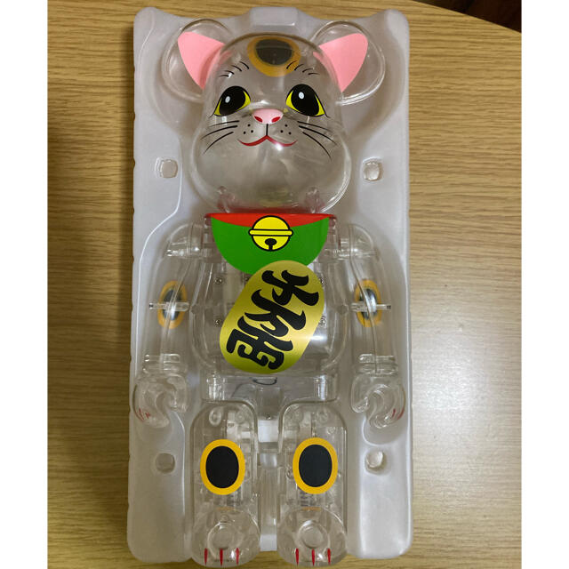 BE@RBRICK 招き猫 透明メッキ 1000％