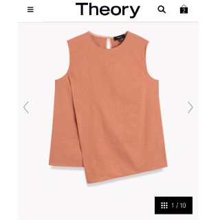 セオリー(theory)のtheory 21SS リネン ヘムライン アシンメトリーデザイン ブラウス(シャツ/ブラウス(半袖/袖なし))