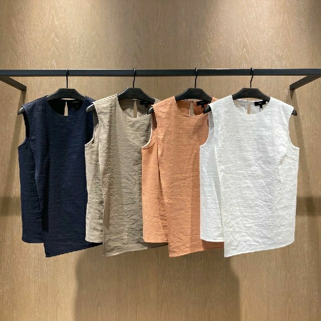 ベイジ BEIGE 23SS ボウタイ ノースリーブ ブラウス  4 ベージュ