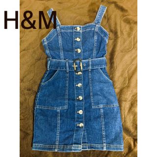 エイチアンドエム(H&M)のH＆M サロペット スカート(ひざ丈ワンピース)