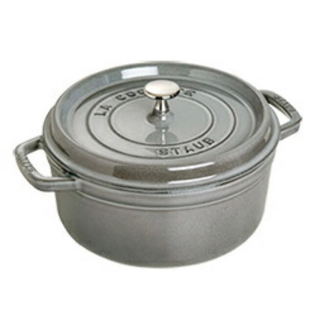 staub ピコ・ココット ラウンド グレー 14cm-