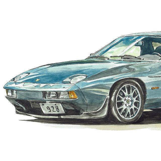 GC-1003パナメーラ/911S限定版画 直筆サイン額装●作家 平右ヱ門