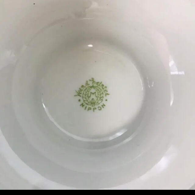 オールドノリタケ 風景画 コンポート エナメル装飾