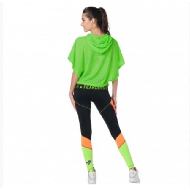 Zumba - 【新作】zumba ウェア・フード付きパーカーHoodie Green Sの