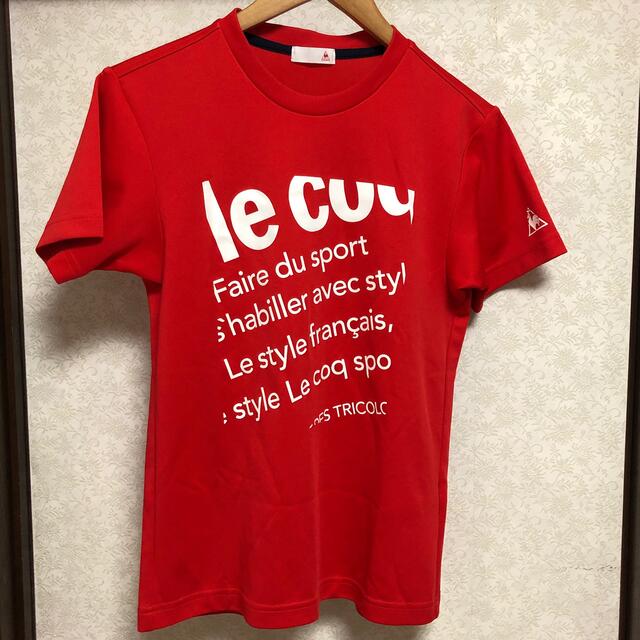 le coq sportif(ルコックスポルティフ)の美品☆ ルコック　le coq 赤　練習着　Tシャツ 半袖 レディースのトップス(Tシャツ(半袖/袖なし))の商品写真