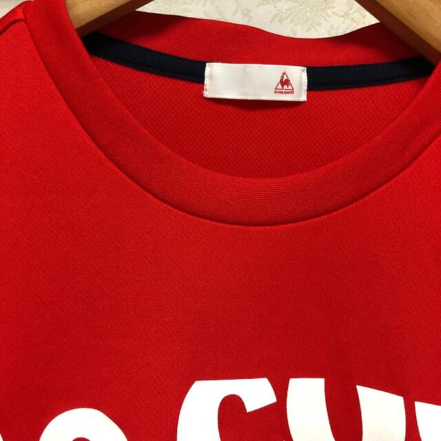 le coq sportif(ルコックスポルティフ)の美品☆ ルコック　le coq 赤　練習着　Tシャツ 半袖 レディースのトップス(Tシャツ(半袖/袖なし))の商品写真