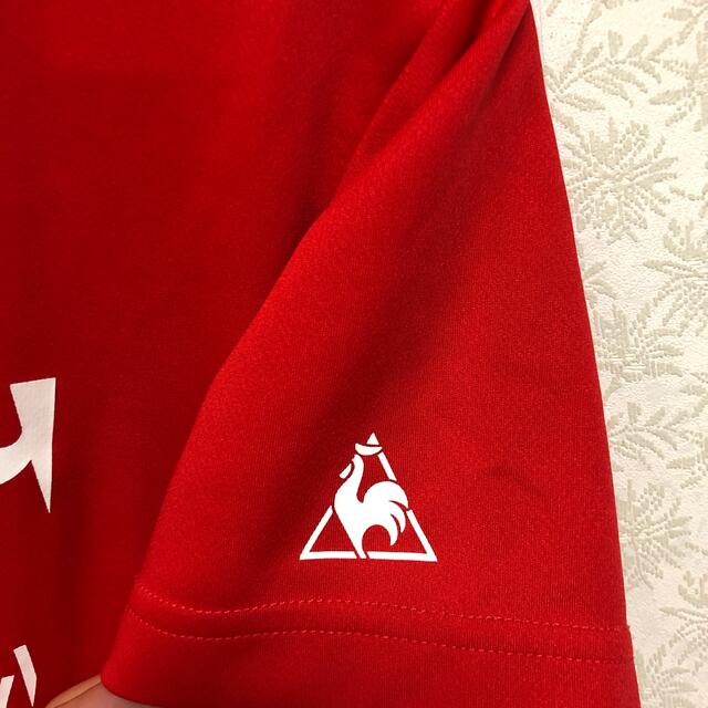 le coq sportif(ルコックスポルティフ)の美品☆ ルコック　le coq 赤　練習着　Tシャツ 半袖 レディースのトップス(Tシャツ(半袖/袖なし))の商品写真