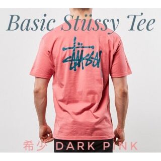 ステューシー(STUSSY)の希少COLOR ダークピンク ♡ ステューシー ベーシック Tシャツ(Tシャツ/カットソー(半袖/袖なし))