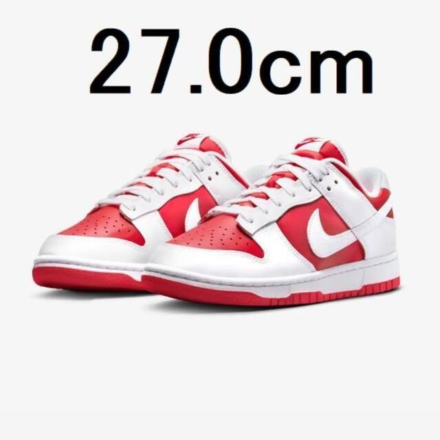 27.0cm NIKE DUNK LOW CHAMPIONSHIP RED