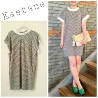 カスタネ(Kastane)の値下げ Kastane フリルワンピース(ミニワンピース)