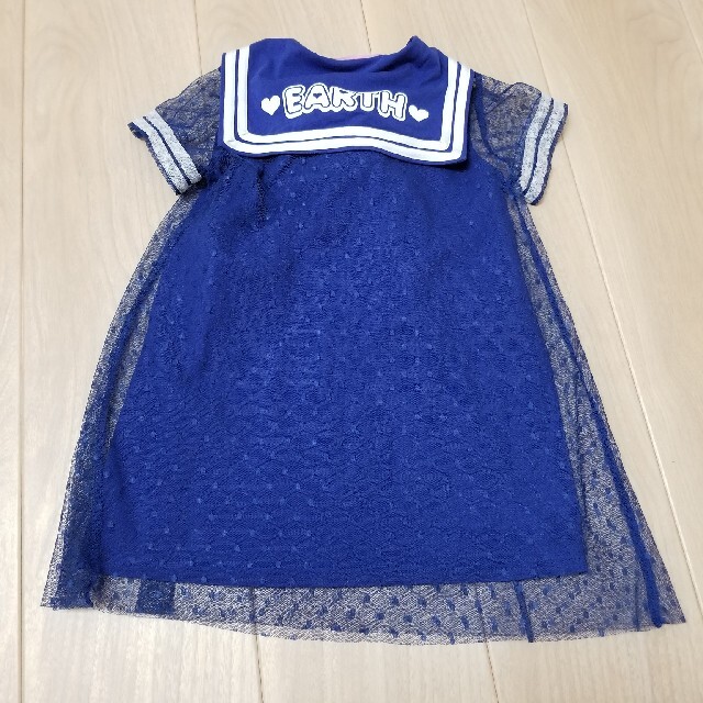 EARTHMAGIC(アースマジック)のセーラーワンピ キッズ/ベビー/マタニティのキッズ服女の子用(90cm~)(ワンピース)の商品写真