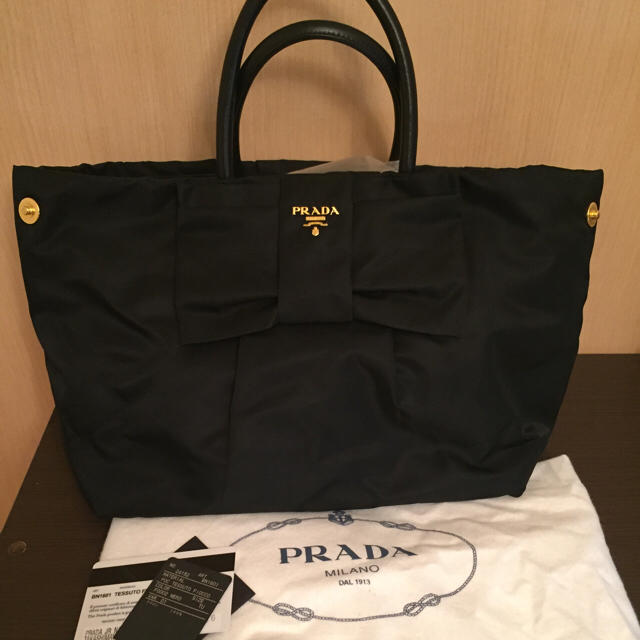 PRADA リボン ナイロントートバッグ | www.jarussi.com.br