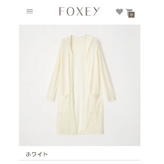 フォクシー(FOXEY)の✿ご専用✿ FOXEY Cardigan "Sylph" ホワイト フリーサイズ(カーディガン)