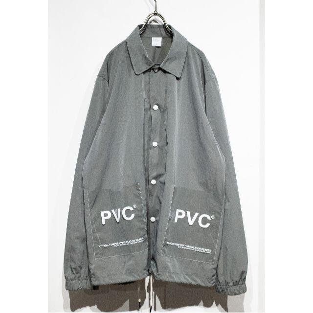 コーチジャケット グレー PVC インポート スケーター アウトドア  メンズのジャケット/アウター(ナイロンジャケット)の商品写真