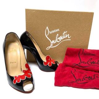 クリスチャンルブタン(Christian Louboutin)のクリスチャンルブタン オープントゥ パンプス ハイヒール レッドソール 24cm(ハイヒール/パンプス)