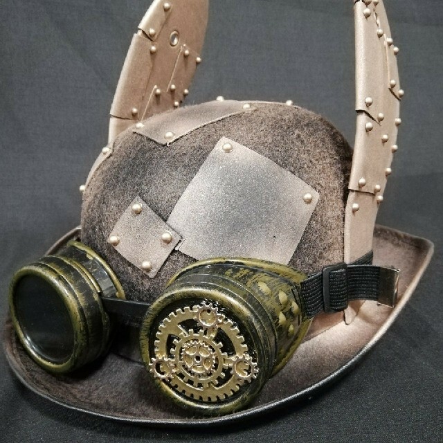 帽子　ツギハギラビット　スチームパンク エンタメ/ホビーのコスプレ(小道具)の商品写真