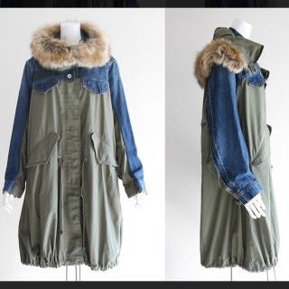 サカイ(sacai)のサカイ　デニム　ドッキング　モッズコート(モッズコート)