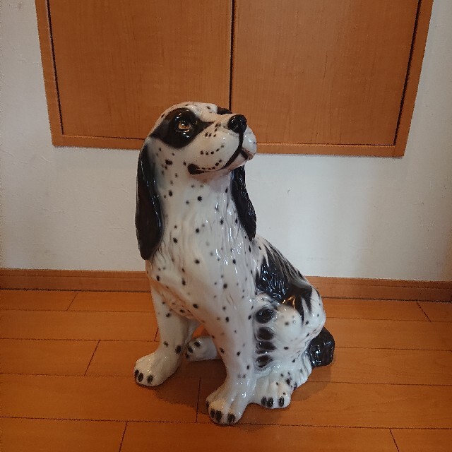【希少・大特価】イタリア製 アニマルオブジェ 犬 陶器製 インテリア 置物
