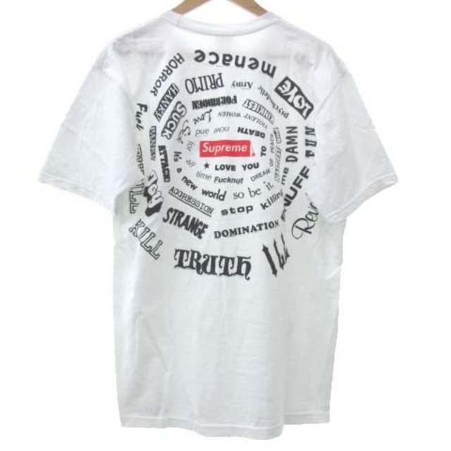 シュプリーム 21SS スパイラル Tシャツ 半袖 USA製 M ホワイト55cm着丈