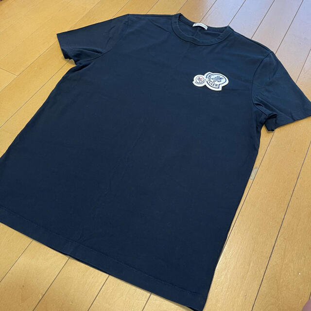 MONCLER(モンクレール)の【極美品】現行モデル モンクレール ダブルワッペン Tシャツ メンズのトップス(Tシャツ/カットソー(半袖/袖なし))の商品写真