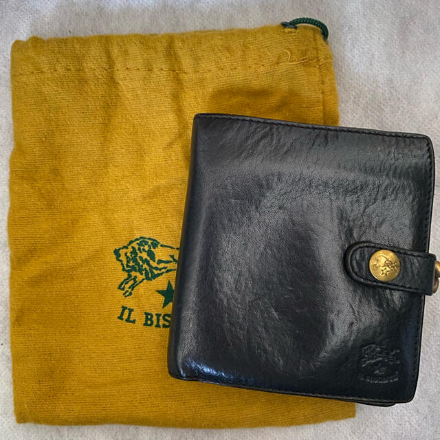 IL BISONTE(イルビゾンテ)のilbisonte ウォレット（ネイビー）　二つ折りがま口財布 レディースのファッション小物(財布)の商品写真