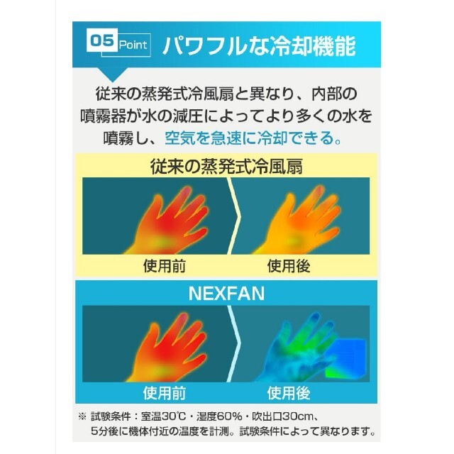 【新品】冷風機 冷風扇 UVライト除菌 3段階風量調節 静音 スポットクーラー スマホ/家電/カメラの冷暖房/空調(エアコン)の商品写真