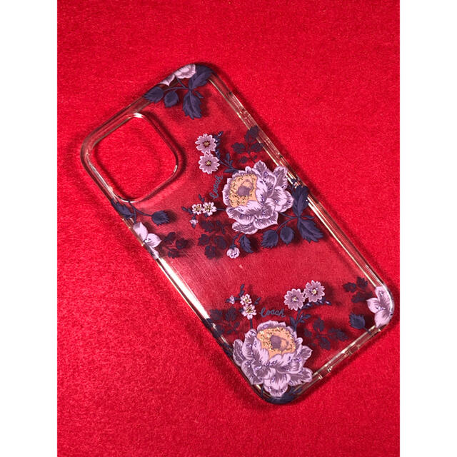 【新品未使用】コーチ Coach iPhone12 Pro ラメ 花 透明 2