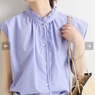 イエナ(IENA)の完売品【IENA〜イエナ〜】ストライプブラウス(シャツ/ブラウス(半袖/袖なし))