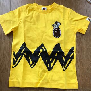 アベイシングエイプ(A BATHING APE)のBAPE KIDS × SNOOPY Tシャツ　120(Tシャツ/カットソー)