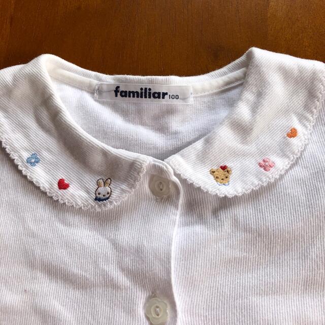 familiar(ファミリア)のfamiliar 丸襟刺繍ブラウス　半そで　100センチ キッズ/ベビー/マタニティのキッズ服女の子用(90cm~)(ブラウス)の商品写真