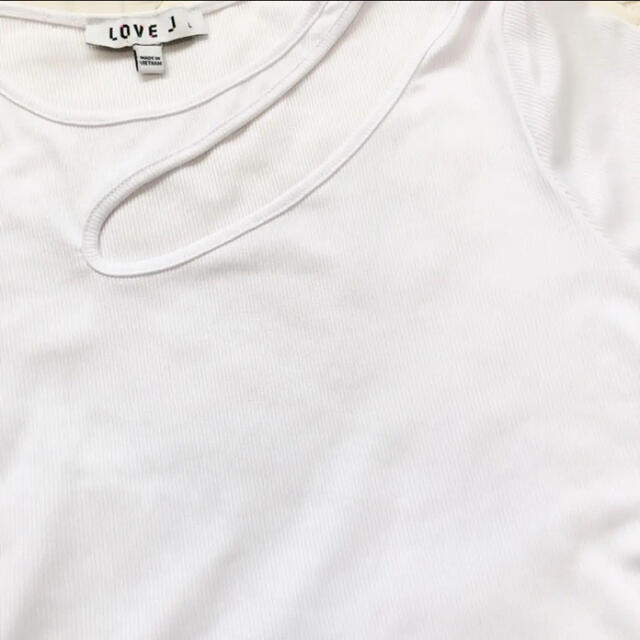 新品未使用　カットデザインTシャツ　ホワイト　Lサイズ メンズのトップス(Tシャツ/カットソー(半袖/袖なし))の商品写真