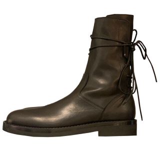 Ann Demeulemeester - Ann Demeulemeester バックレースブーツ 40の