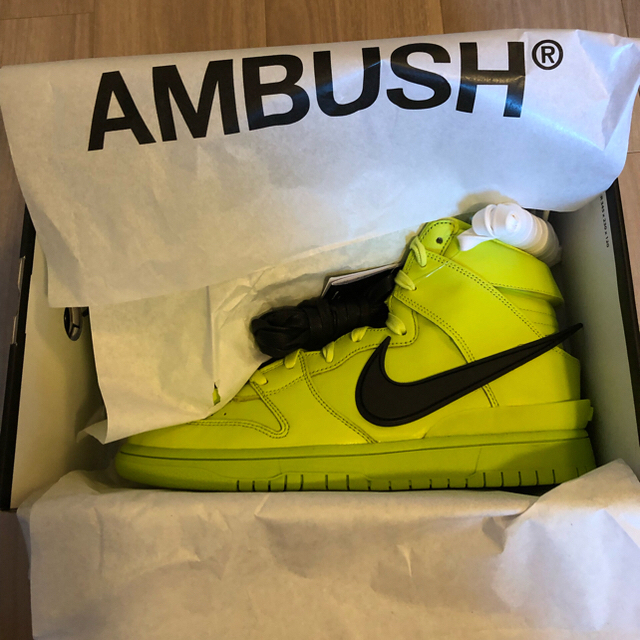 Nike ambush dunk high 27.5cm flash lime メンズの靴/シューズ(スニーカー)の商品写真