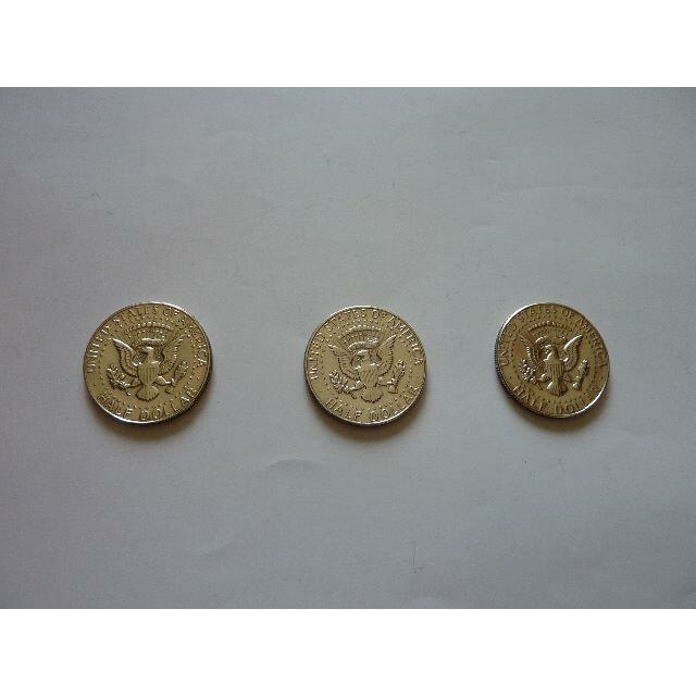 値下げ ➂ケネディハーフダラー銀貨（1967-1969)３枚セット エンタメ/ホビーの美術品/アンティーク(貨幣)の商品写真