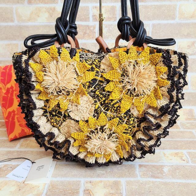 JAMIN PUECH - 美品 ジャマンピュエッシュ ☆ フラワーモチーフ カゴ JAMIN PUECH - 美品 ジャマンピュエッシュ ☆ フラワーモチーフ カゴ