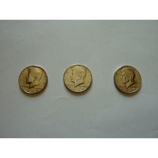 値下げ ④ケネディハーフダラー銀貨（1967）３枚セット(貨幣)