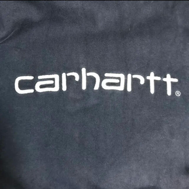 carhartt(カーハート)の【激レア】カーハート☆ビックロゴ刺繍ネイビースエットパーカー90s メンズのトップス(パーカー)の商品写真