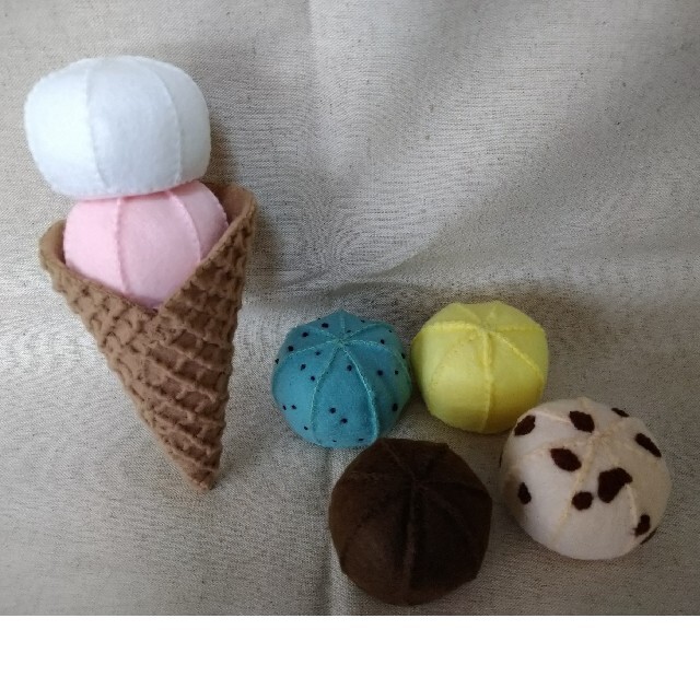 フェルト　アイスクリームセット ハンドメイドのおもちゃ(その他)の商品写真