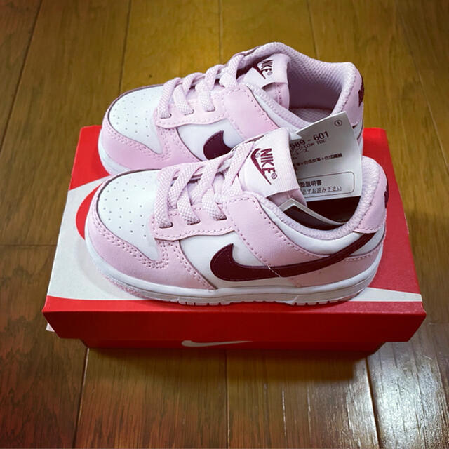 12cm NIKE TD DUNK LOW TULIP PINKベビー靴/シューズ(~14cm)