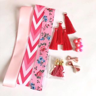 ピンク系 ハンドメイドパーツセット(各種パーツ)