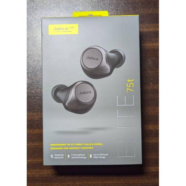 付属品完備】Jabra elite75t Titanium Black - ヘッドフォン/イヤフォン