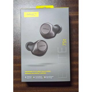 【付属品完備】Jabra elite75t Titanium Black(ヘッドフォン/イヤフォン)