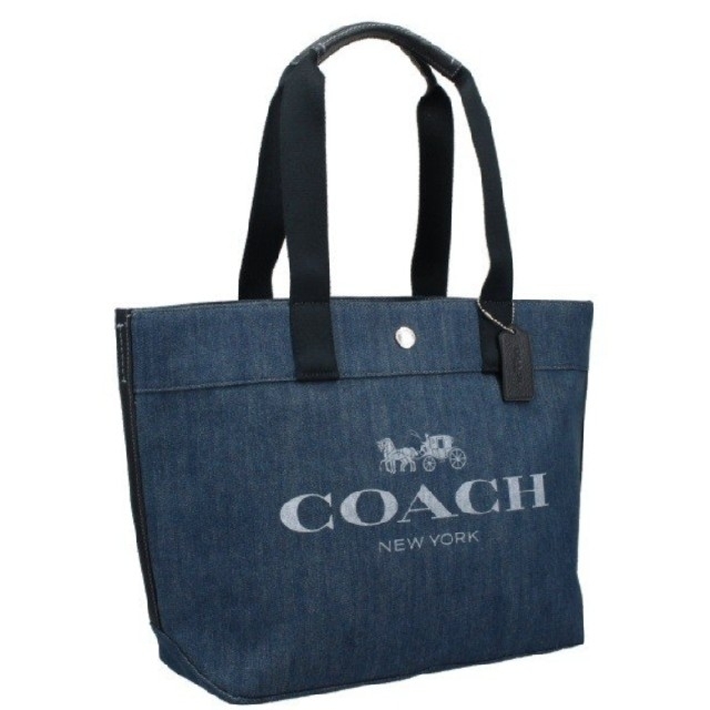 COACH(コーチ)のコーチCOACHデニム素材にコーチのロゴプリントトートバッグ レディースのバッグ(トートバッグ)の商品写真